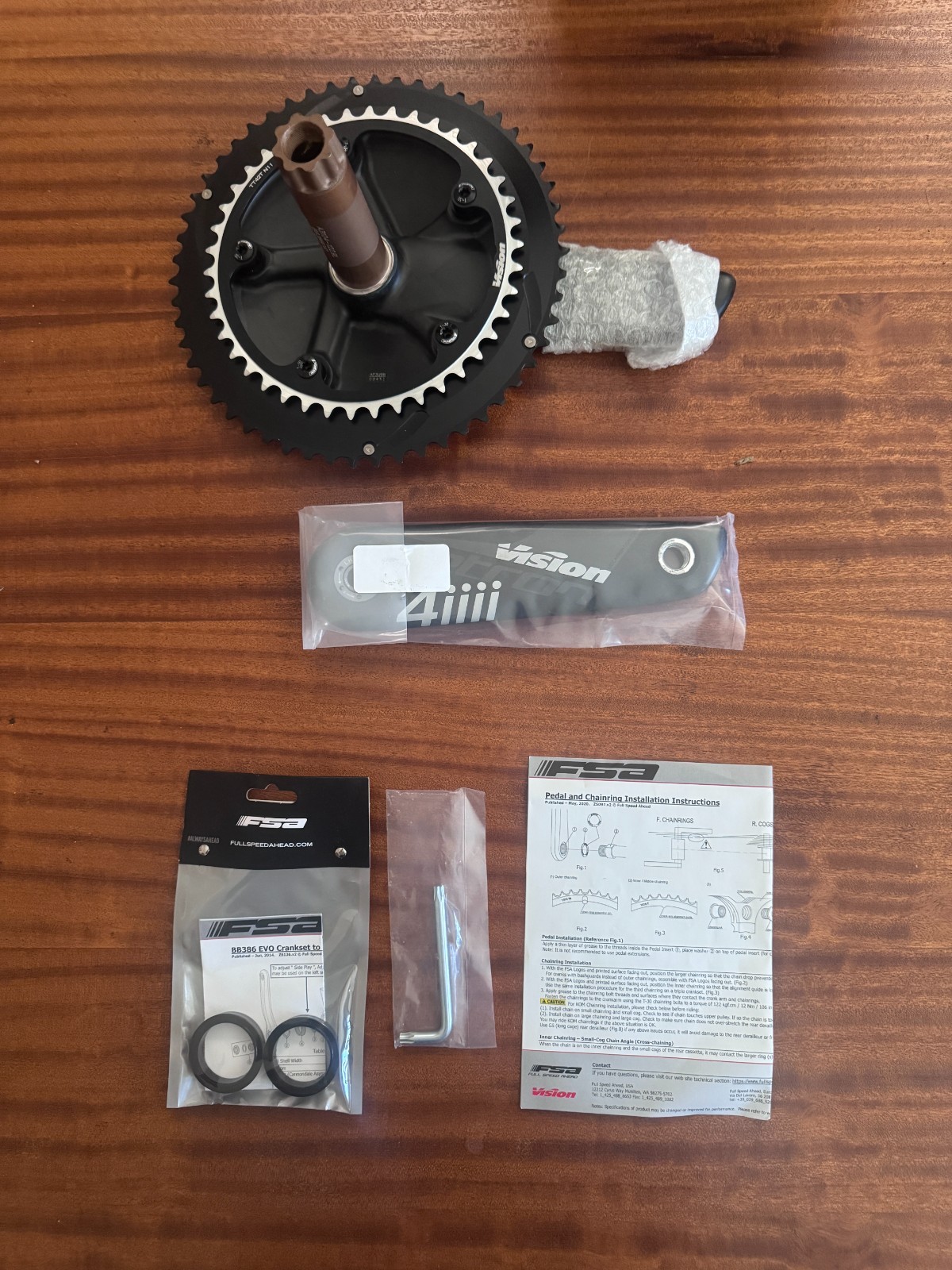 Vision Metron TT Carbon Crank v16 170mm Crankset 54/42T 386EVO w 4iiii PM