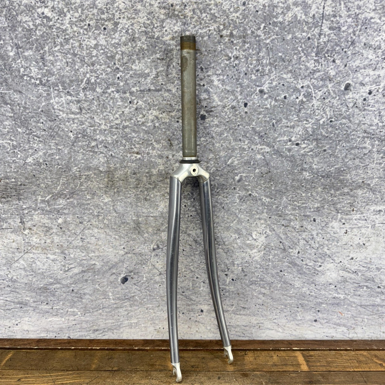 Vintage 700c Road Fork 1 In Threaded Aluminum Steel Caliper Brake Silver