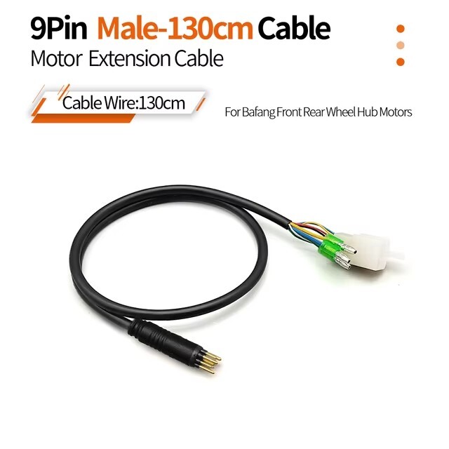 E-bike Electric Bicycle Hub Motor Extension Cable 9Pin Male Female Wire 90-160cm