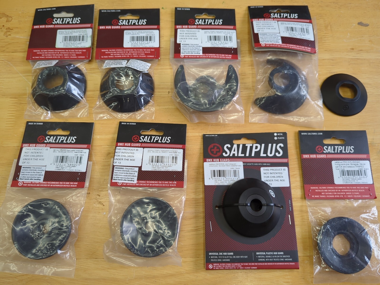 Lot of 9 SaltPlus BMX Bike Hub Guards – Nylon/Steel – Front/Rear – FREE SHIP!