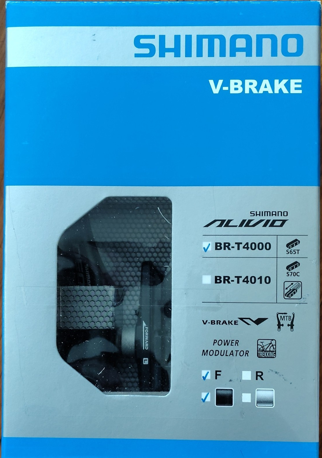 Shimano Alivio BR-T4000 Front V-Brake Black Aluminum w/ Power Modulator