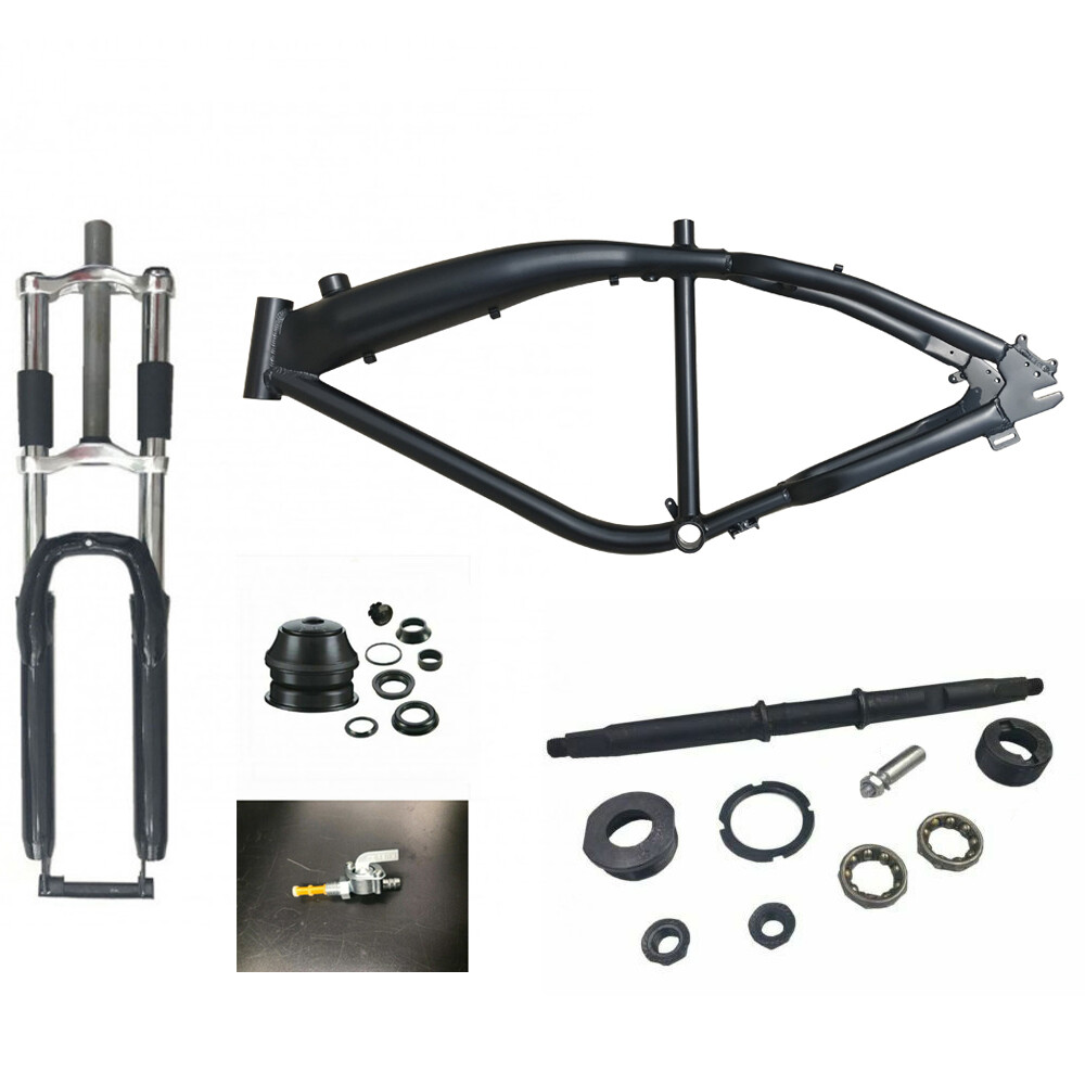 3.4L Felt Faker Bike Frame &Petcock, 26″ Suspension Fork, Wide Crank & Headset