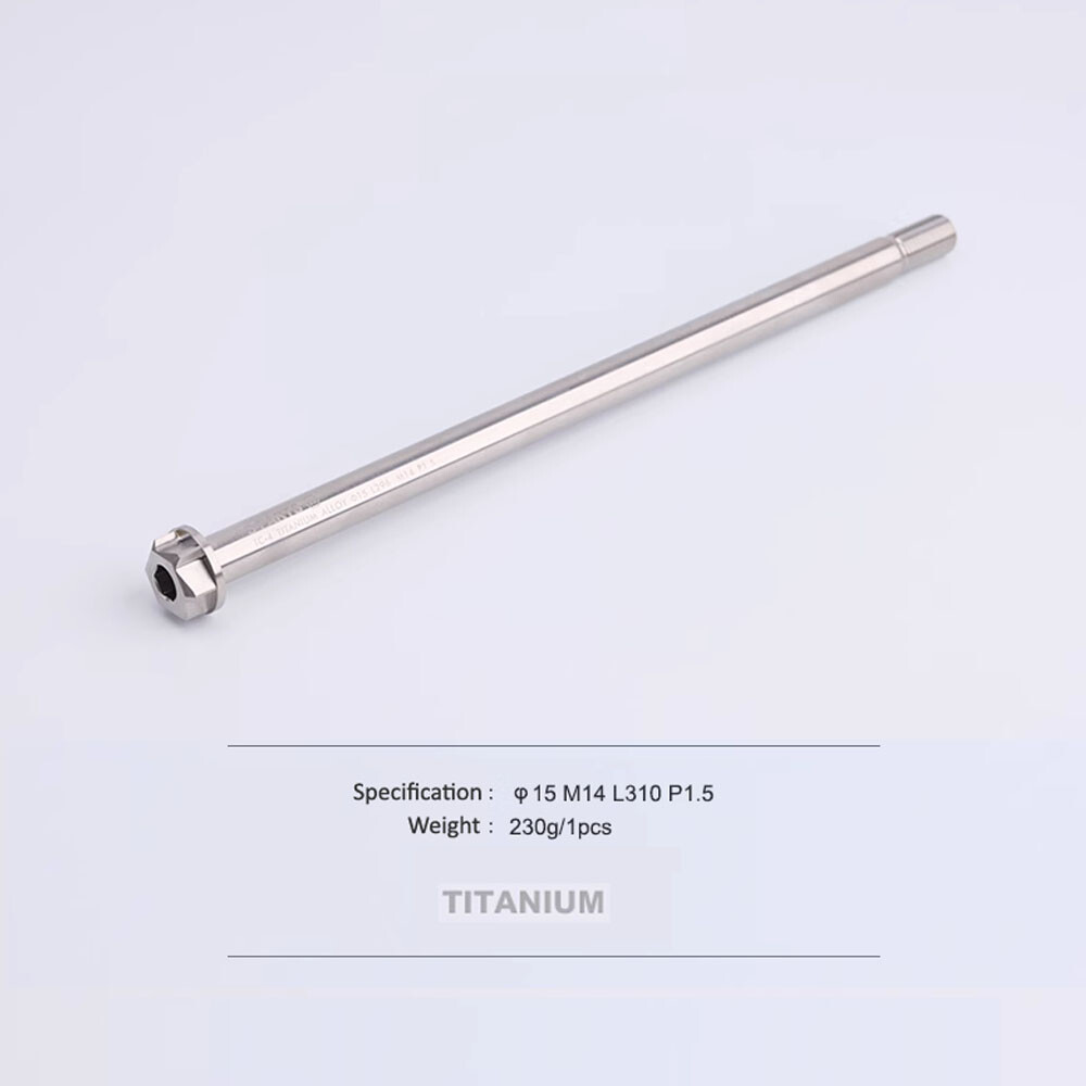 TC4 Titanium Flange Rear Wheel Axle Bolt M14xL180/P1.5 For Motorcycle Electric