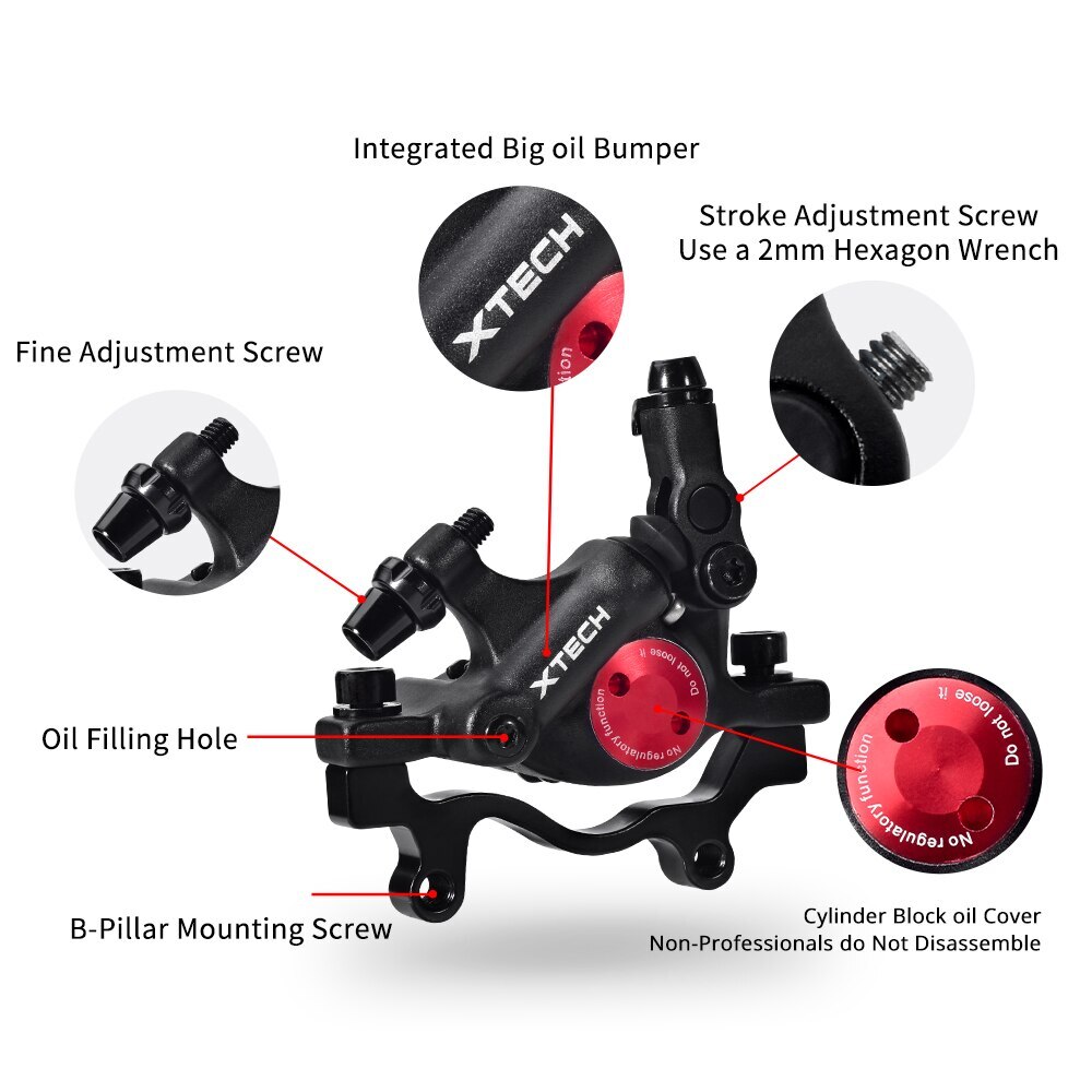 MTB Bicycle Hydraulic Disc Brake Calipers Front Rear G3 Rotors 120/140/160/180MM
