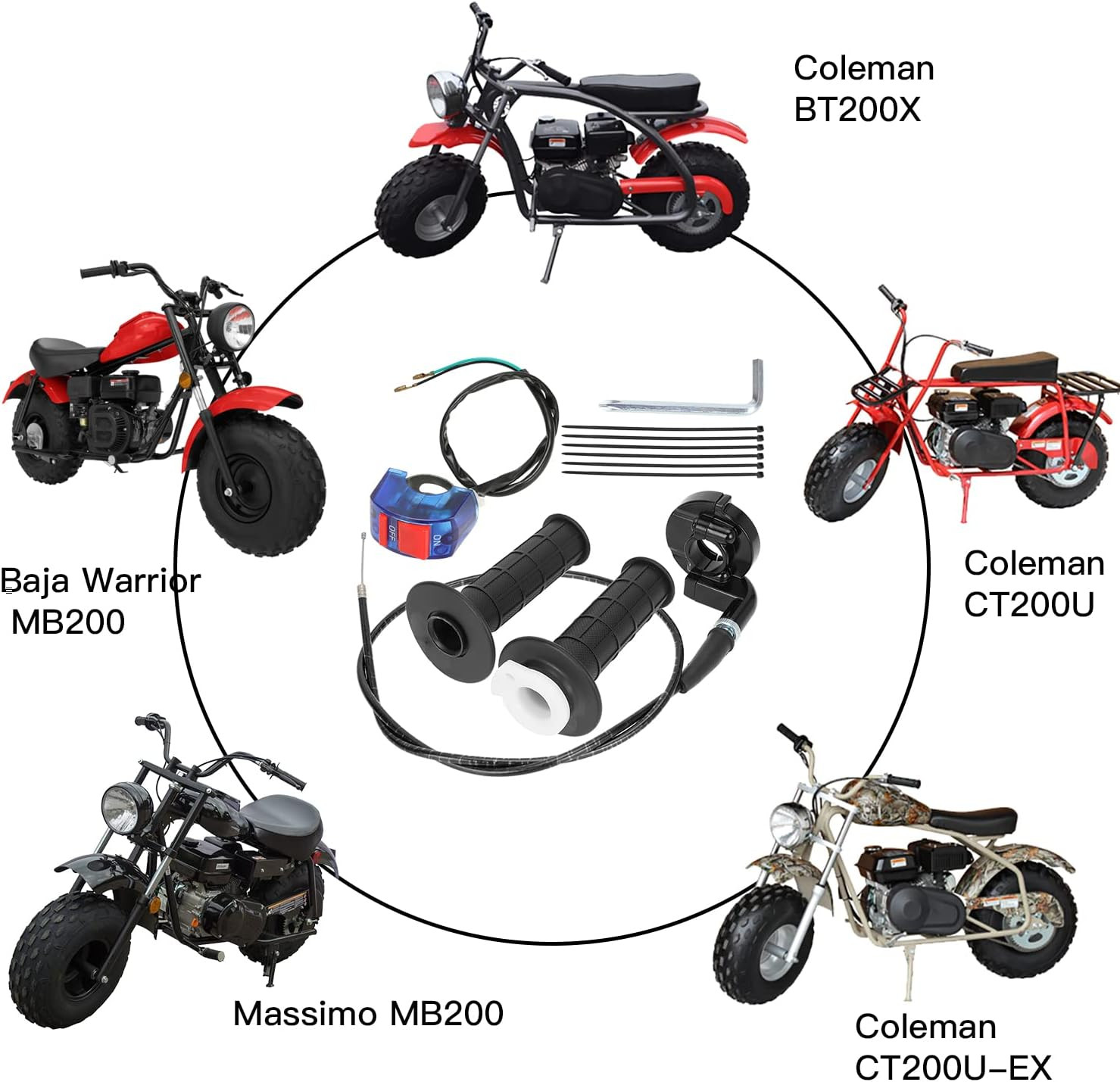 Mini Bike Throttle Kit Replacement for Coleman Minibike CT200U CT200U-EX BT200X
