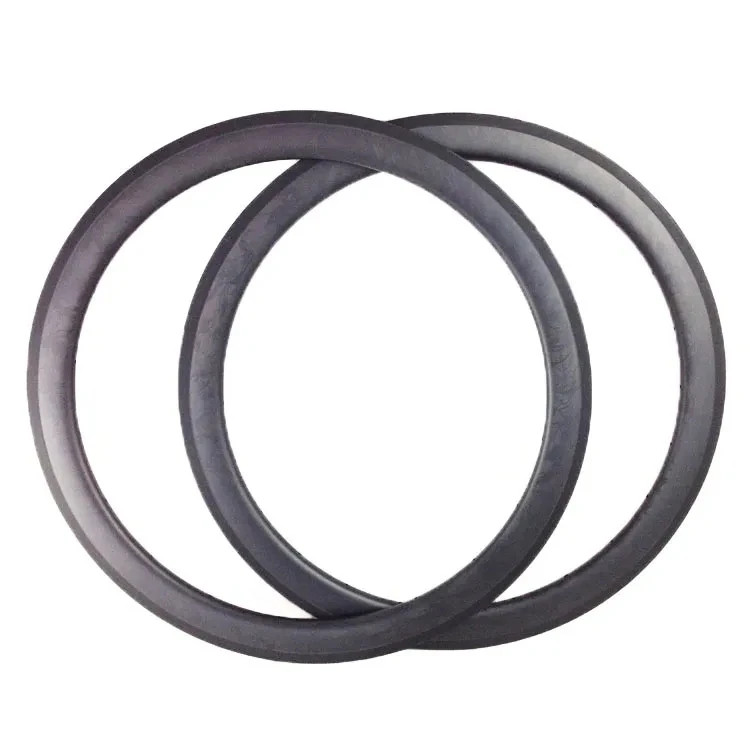 700C Carbon Rims 55mm Depth V/Disc Brake Road Bike Tubeless Rings UD/3K 2pcs