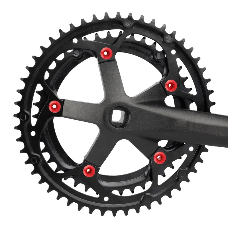 5Pcs Bicycle Crankset Bolts 6.5/8.5Mm Single Double Chainrings Screw Outer Nut D