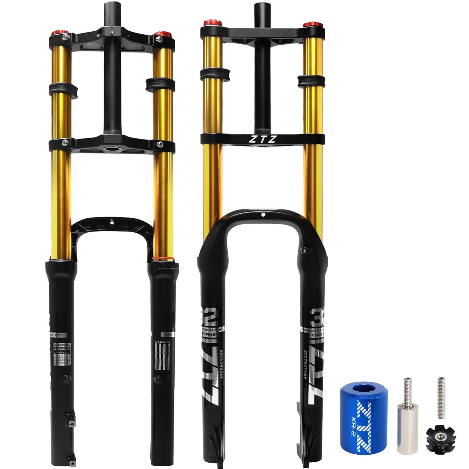 ZTZ 20/26 inch 4.0 Fat Tire Bike Fork – 180mm Travel, 135mm Hub Spacing, QR 9mm