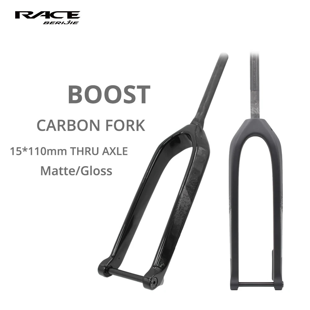 26 27.5 29ER Carbon Mountain Bike Fork 15*110mm Boost Disc Brake Max 3.0 Tire