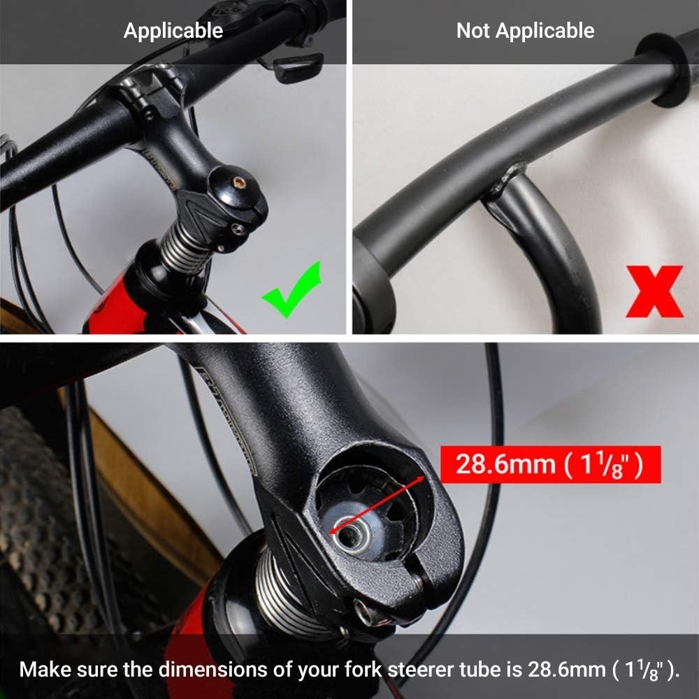 Bike Stem Riser Extender MTB Handlebar Stem Adapter with Hex Key for 1-1/8″ 2…