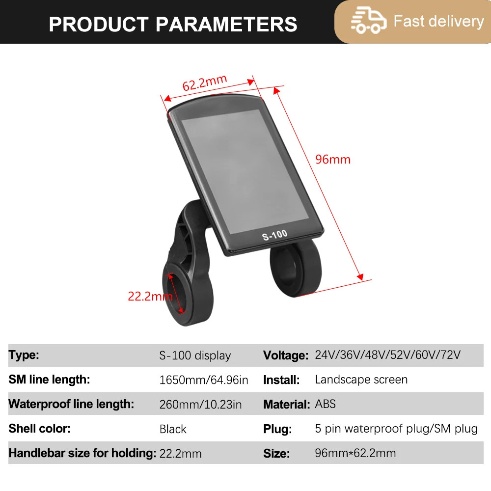 Ebike 3 Mode Controller Sine Wave Controlle 17A 26A 30A 40A with Display