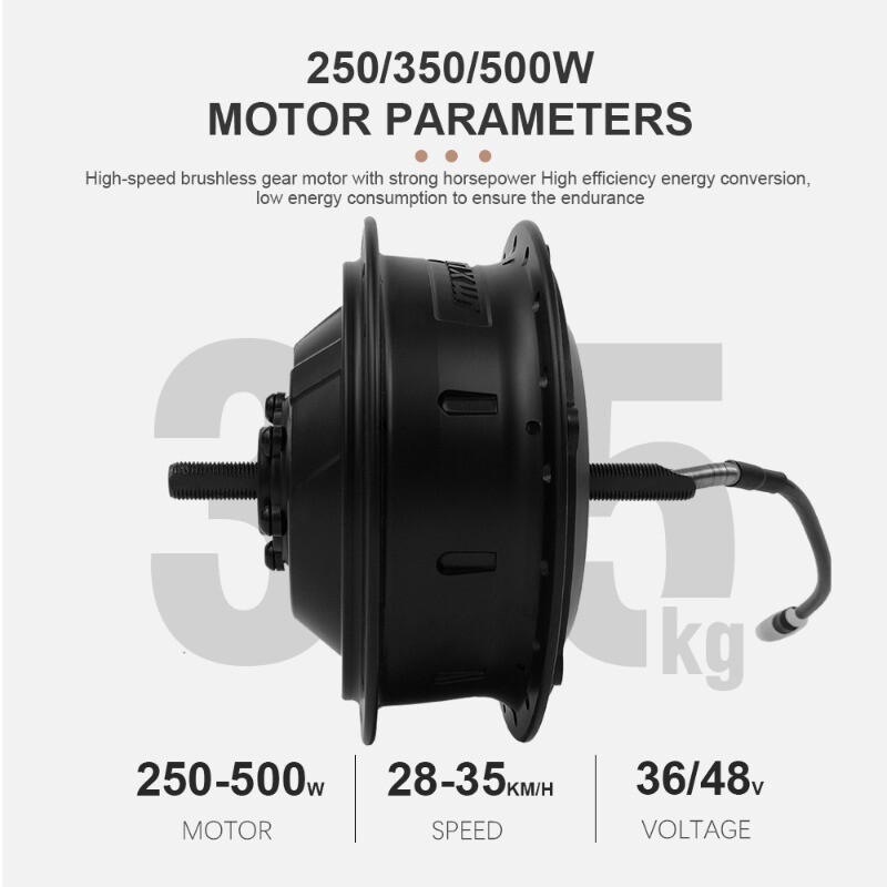 36V 48V 250W 350W 500W Electric Bike Front Rear Wheel Drive Brushless Hub Motor