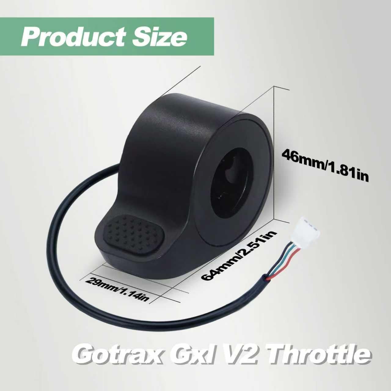 Electric Scooter Thumb Throttle Replacement – with Female Plug, Compatible wi…