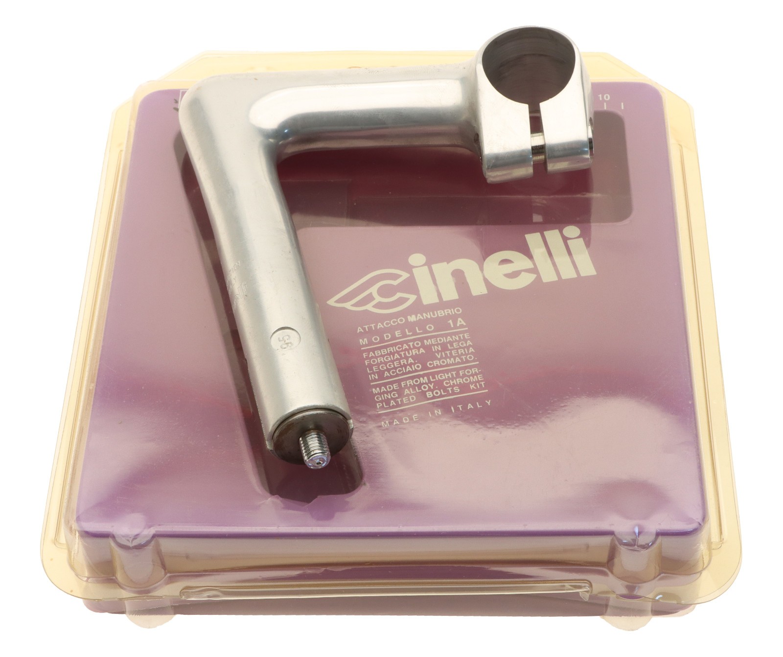 Cinelli 1″ 1/A 22.2mm Quill Stem 95mm 26.4mm Clamp Silver -17° 1A NEW NIB NOS