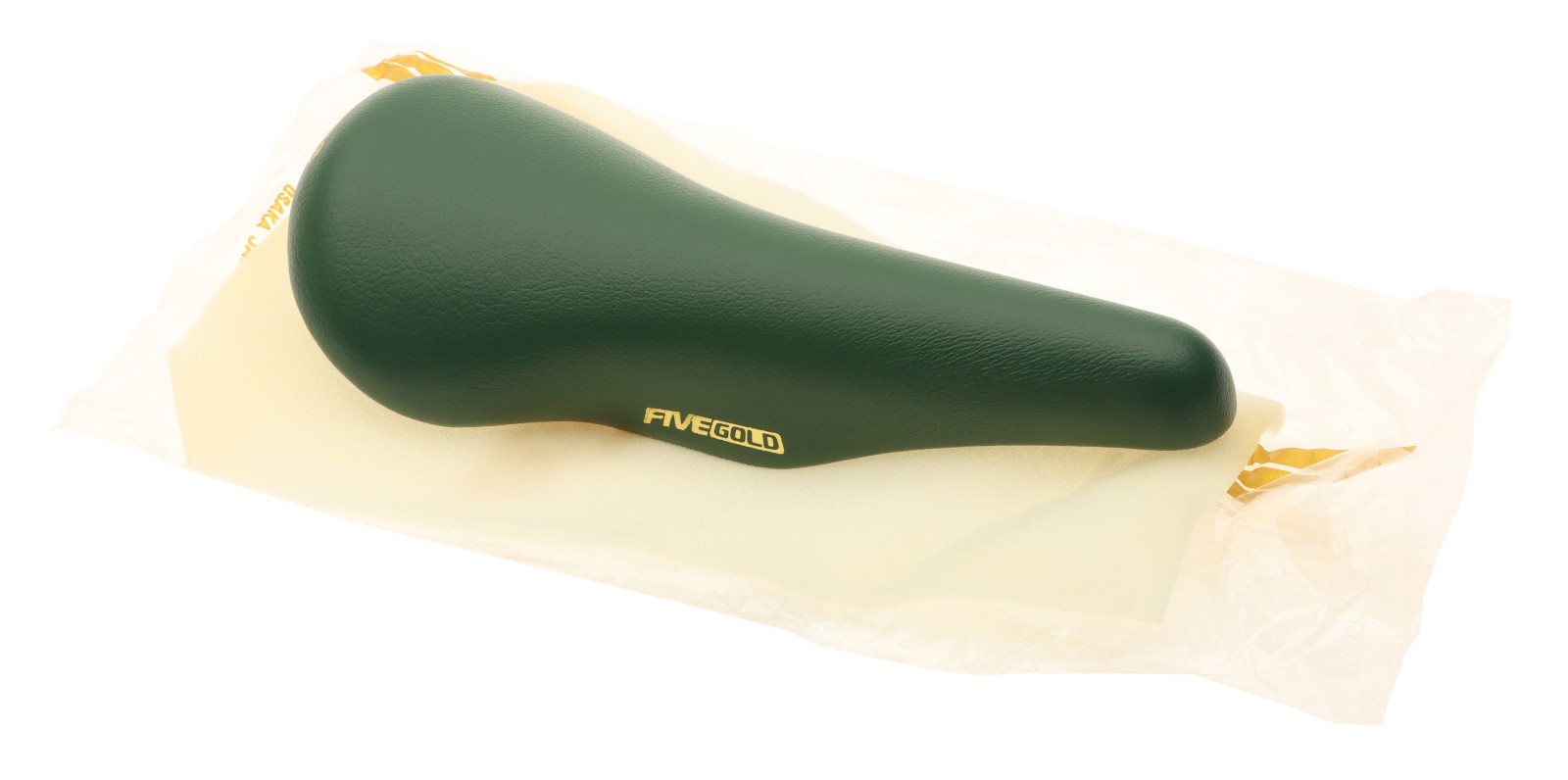 Kashimax Five Gold 4P Saddle NJS Standard Rails Green Smooth Leather NEW NOS