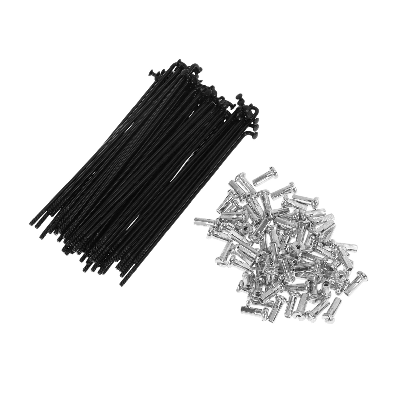 72 Set Bike Spokes 14G 97mm Black Carbon Steel for Bicycle Wheels