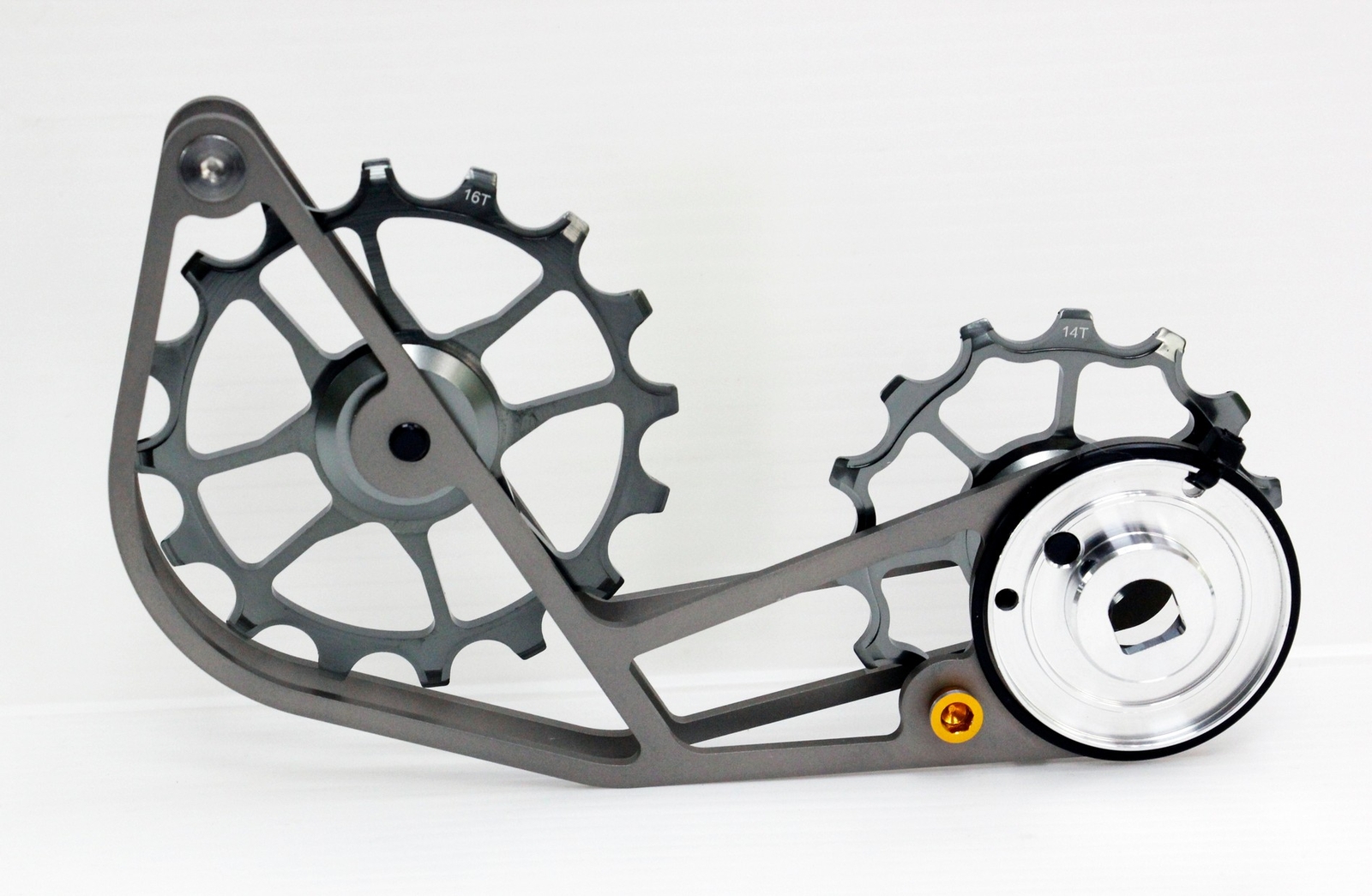 Swishti Road Bike Oversized Pulley Titanium Cage For SRAM Force Etap Axs Gray