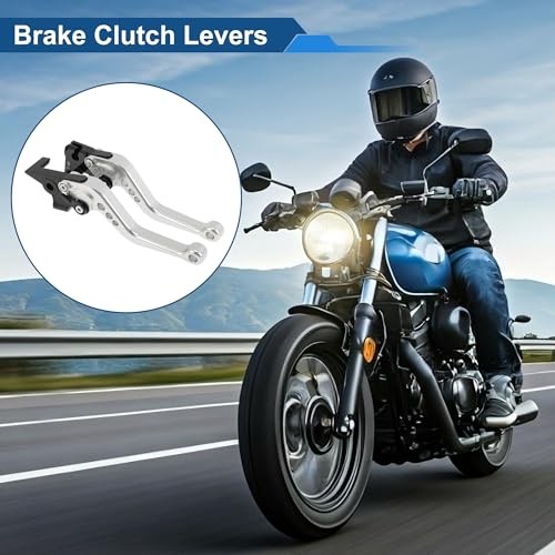 Short Brake Clutch Levers for Yamaha FZ6R 2009-2017 6 Position Silver Tone