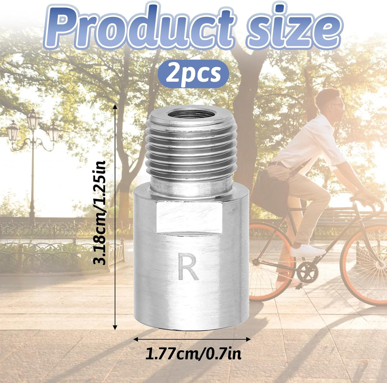 Bike Pedal Extenders, 1 Pair Steel Bicycle Pedal Adapter Extended Fit 9/16 Inch