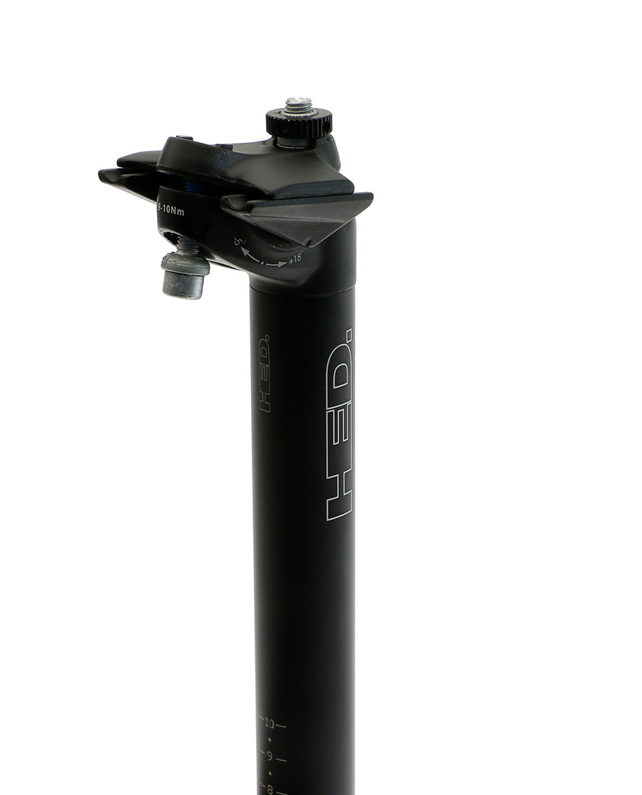 HED Trident Road Alloy Seatpost 27.2mm 18mm Offset 350mm Seat Post Black NEW