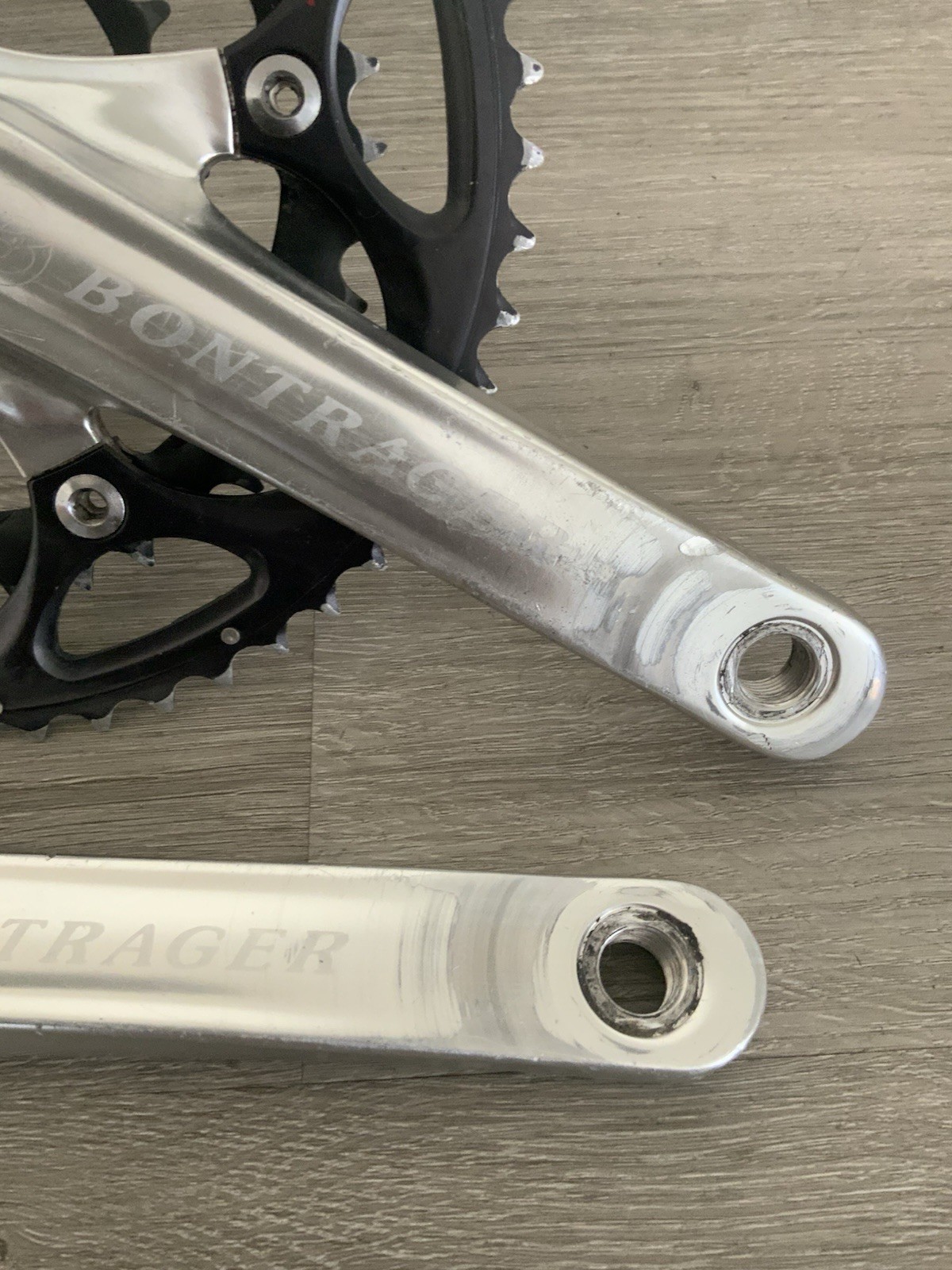 BONTRAGER CRANKSET TRIPLE 24-39-52 TOOTH 10 OR 9 SPEED 170 MM ARMS GXP