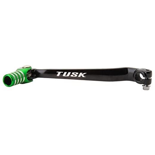 Folding Shift Lever Black/Green Tip Compatible with Kawasaki KLX300 2021