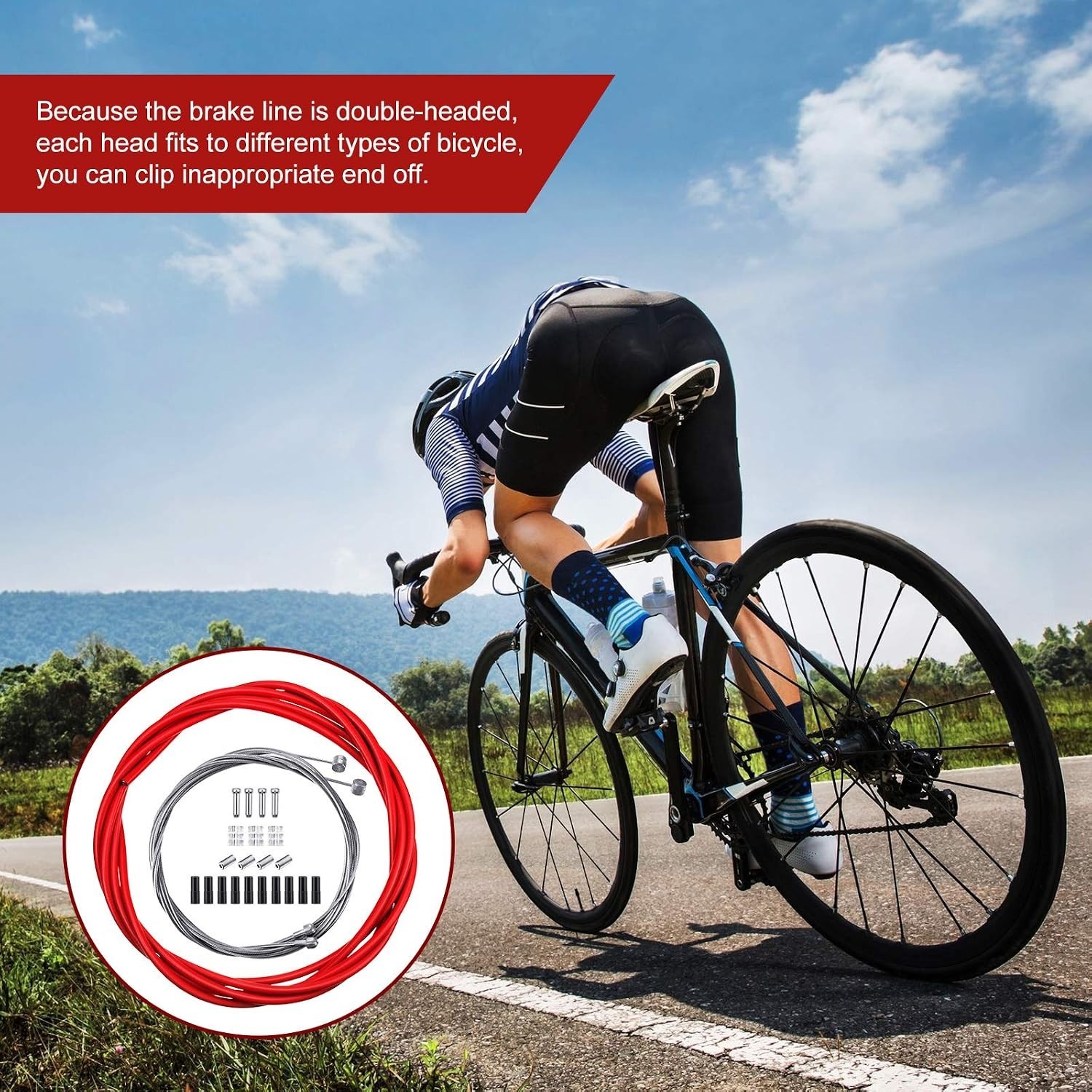 Universal Bike Brake & Shift Cable Kit – Durable, Rust-Resistant Replacement Set