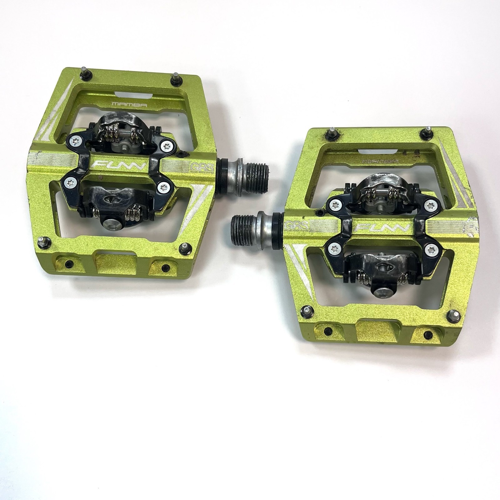 Funn Mamba S Double-Sided Clipless Pedal,9/16-inch CrMo Axle(Green)-Used