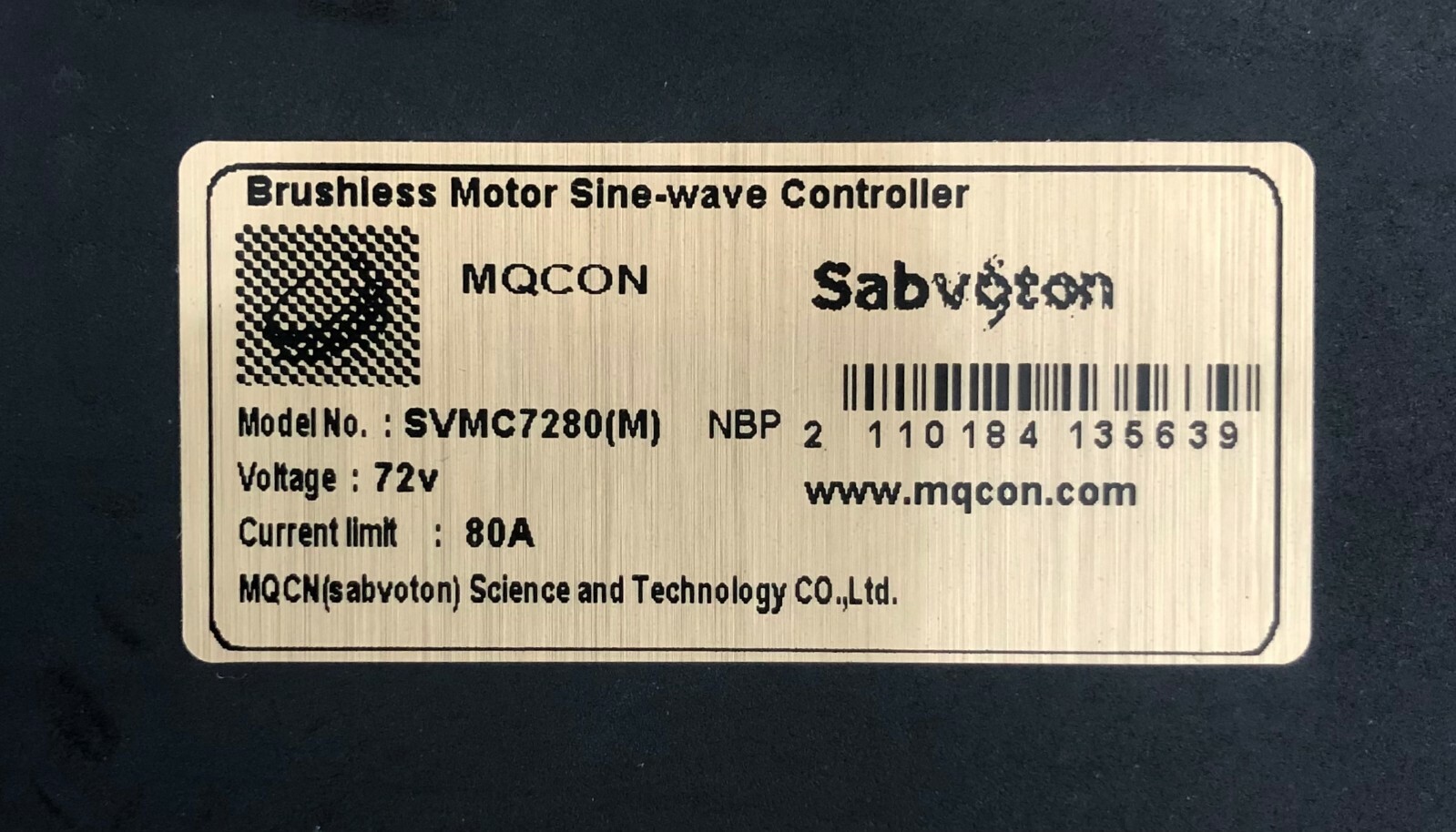Sabvoton72V 80A/100A/150A Controller+half twist throttle voltage Display one set
