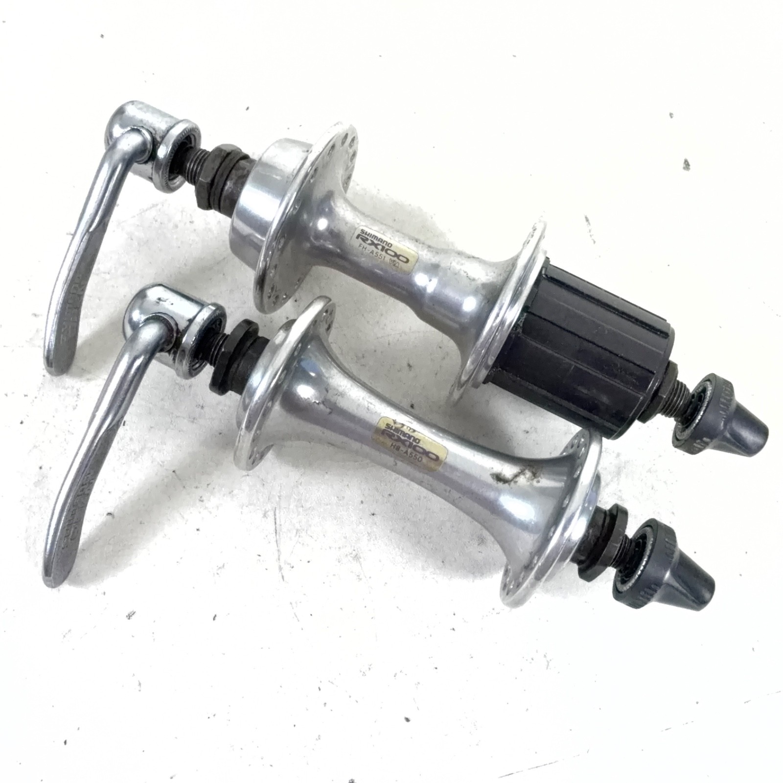 Shimano Vintage RX100 HB-A550 / FH-A551 32/32h Hub Set F/R 8-10 Speed Hyperglide