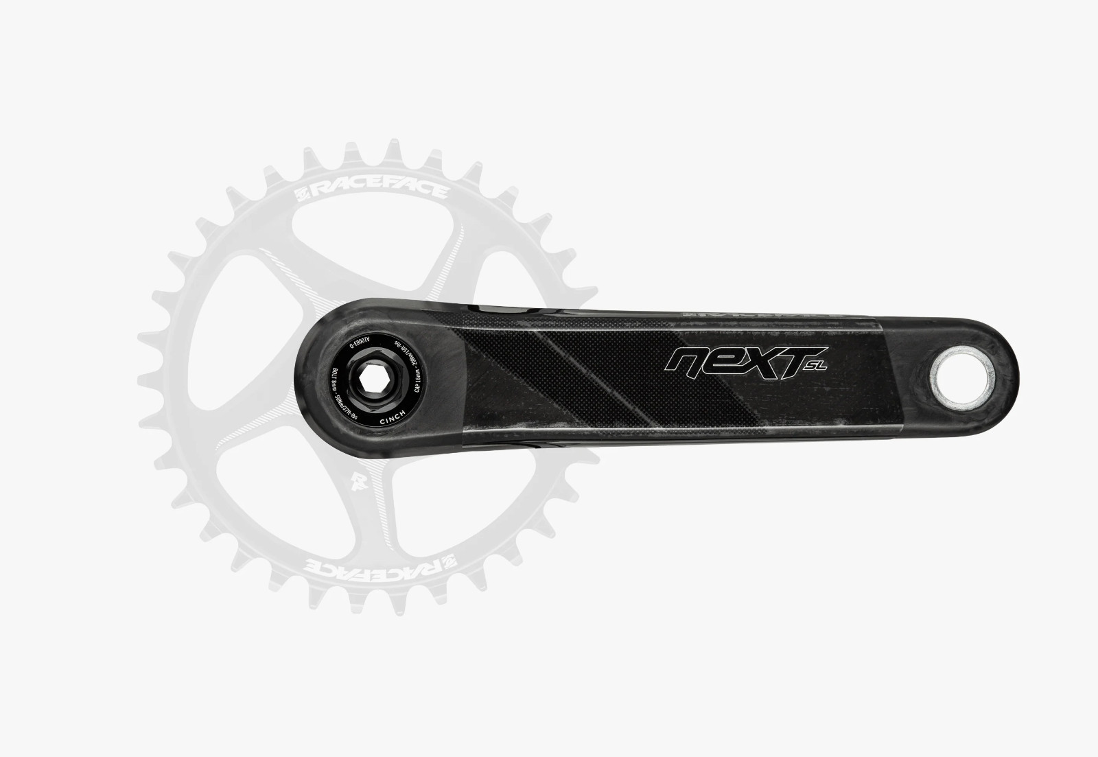 Race Face Next SL Carbon Crankset, 175mm Arms 30mm Spindle 136mm Axle MTB