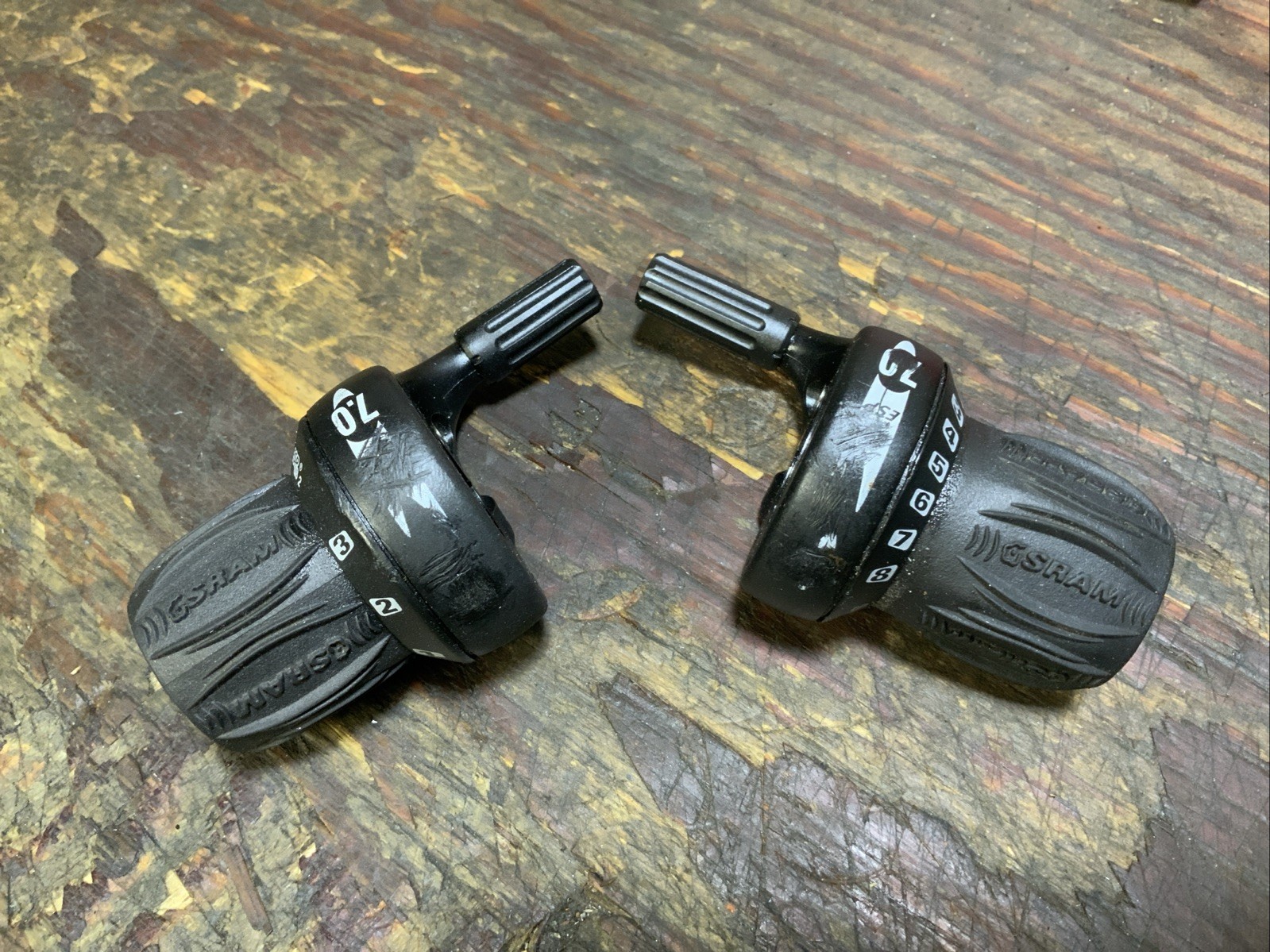 SRAM 7.0 ESP 3×8 speed Grip shifter set