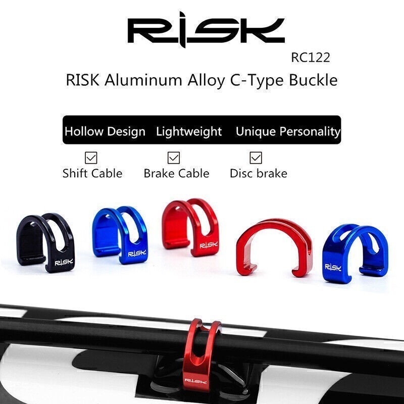 5PCS Aluminum Alloy Bicycle C-Clips Hose Buckle Brake Line Frame Organizer Tools