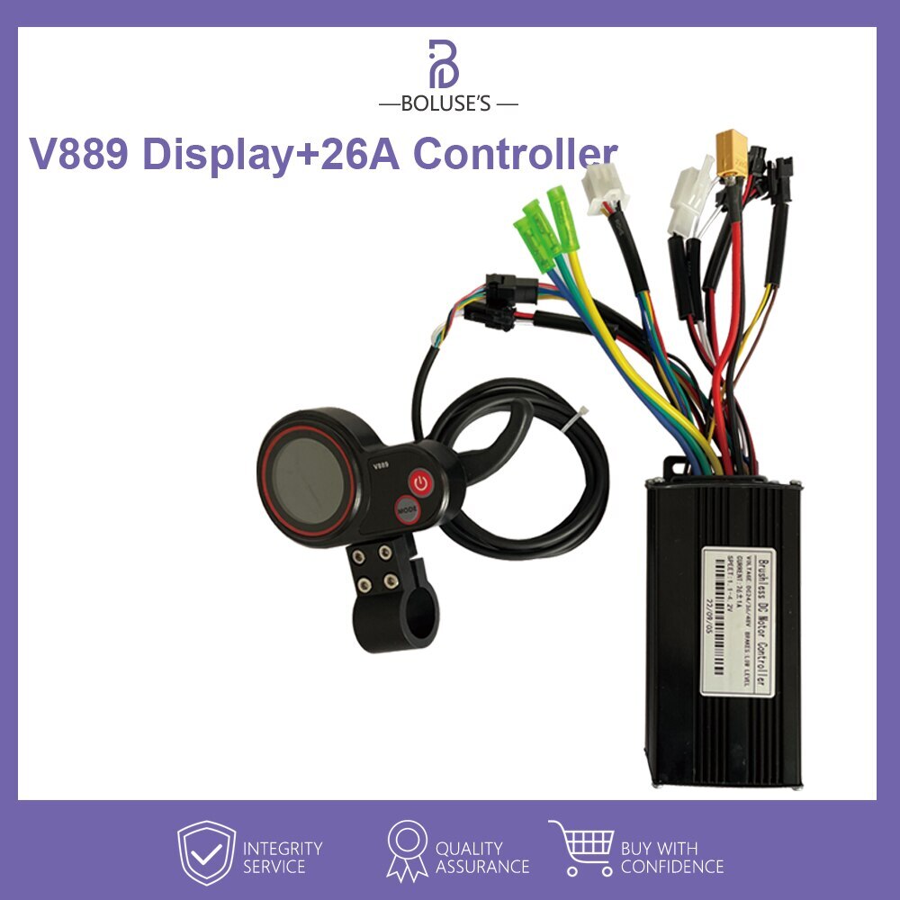 E-bike Controller 26A 500W 750W Sinewave Controller Display Panel 24V 36V 48V