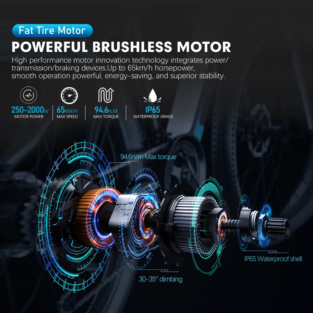 36V 48V 350W 500W 1000W 1500W 2000W Mountain E-Bike Front Rear Hub Motor Wheel