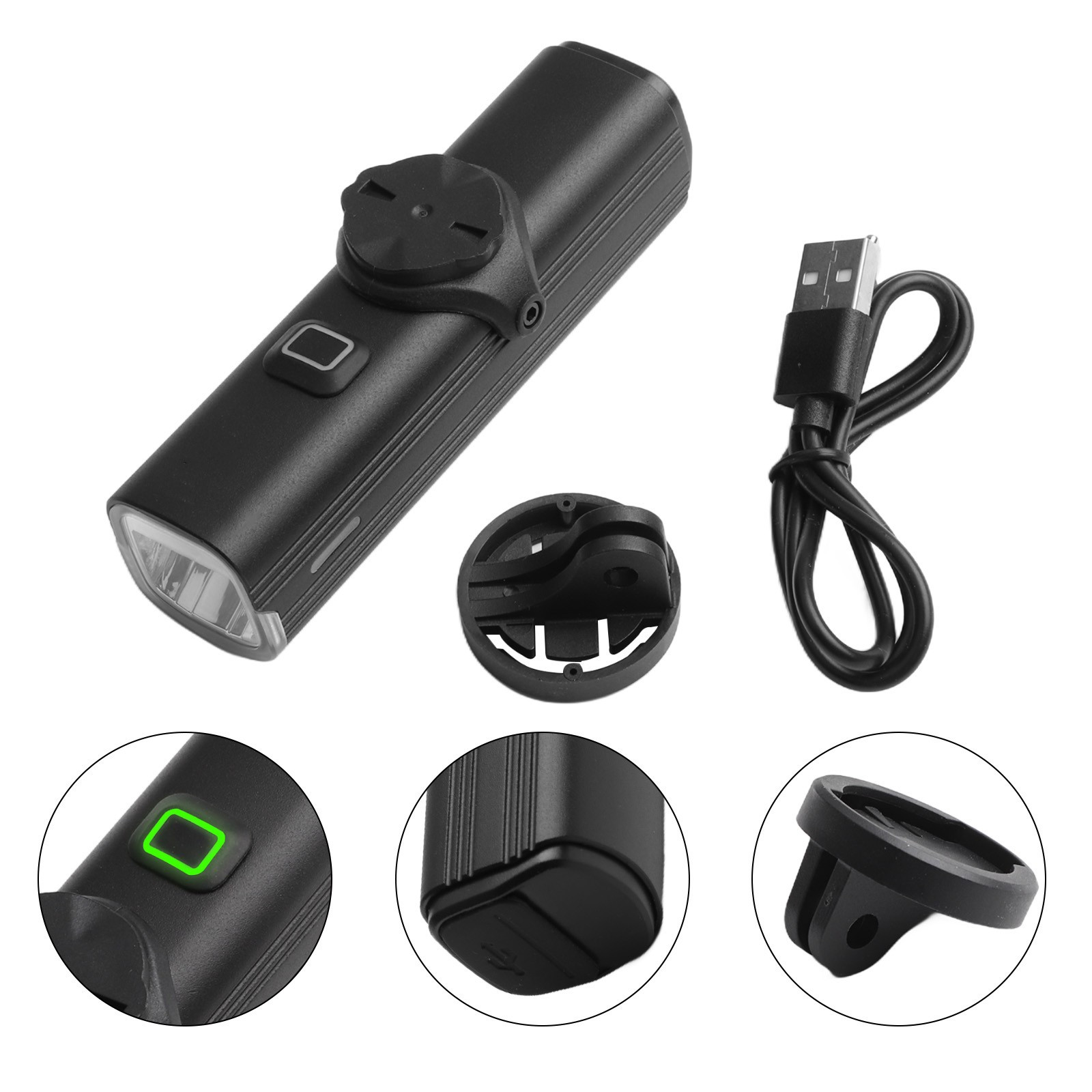 USB Rechargeable Bike Light Compatible With For Garmin Mount 1000 Lumens