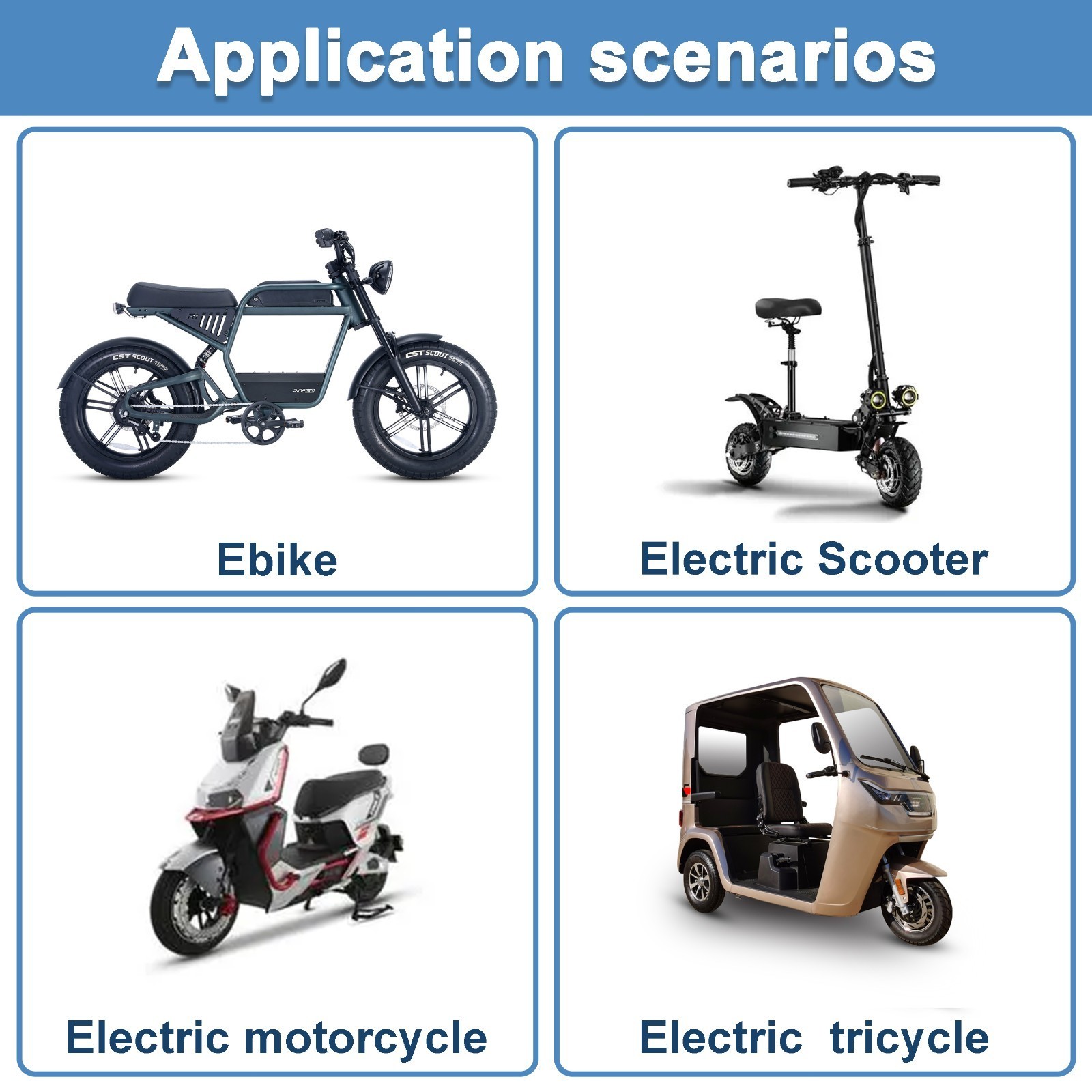 48V 14AH Ebike Lithium Battery For Electric Bicycle 100W-1000W Motor 30A BMS