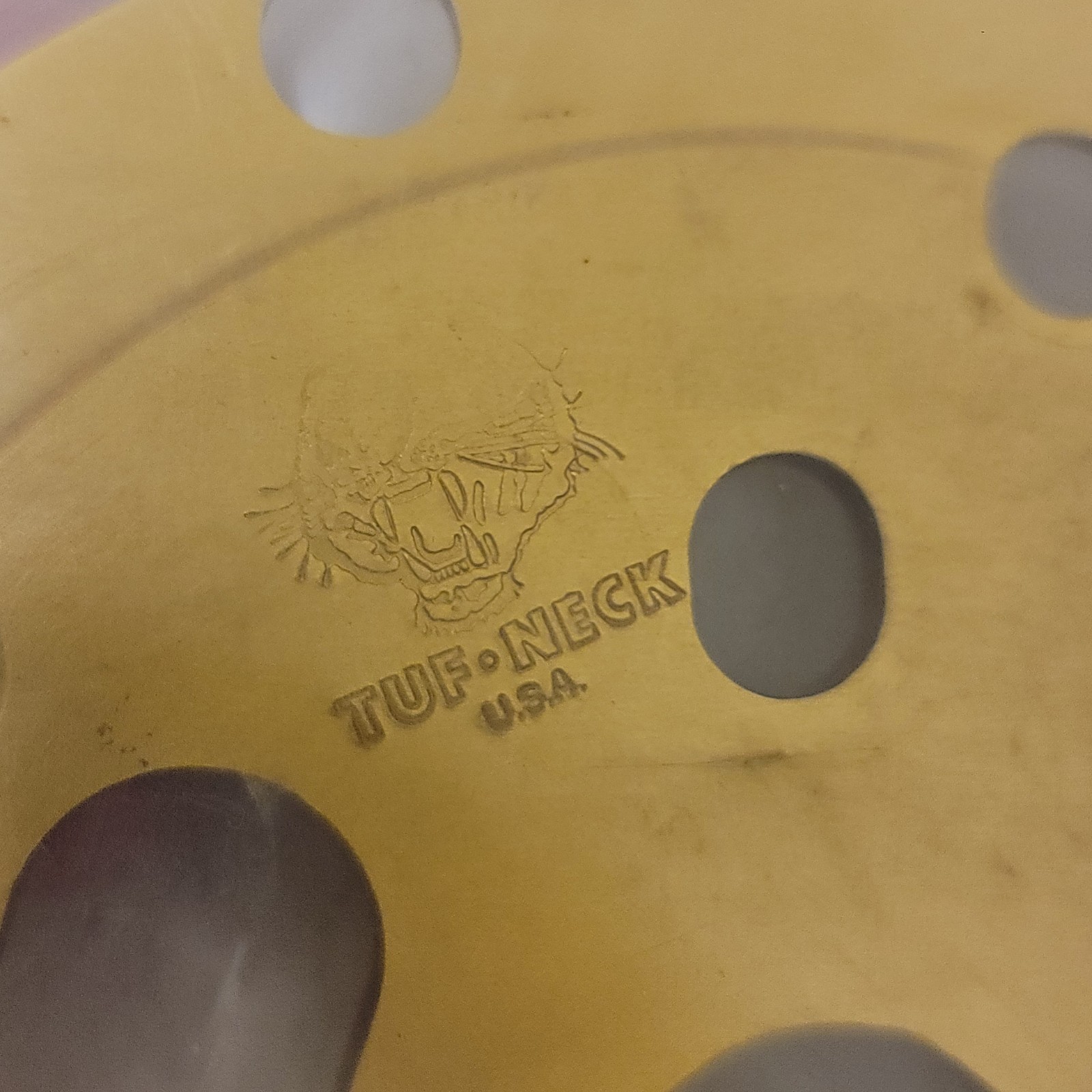 NOS Tuf-Neck Power Connection BMX Bike Gold Powerdisk 80s HTF Stamped USA🔥🔥🔥
