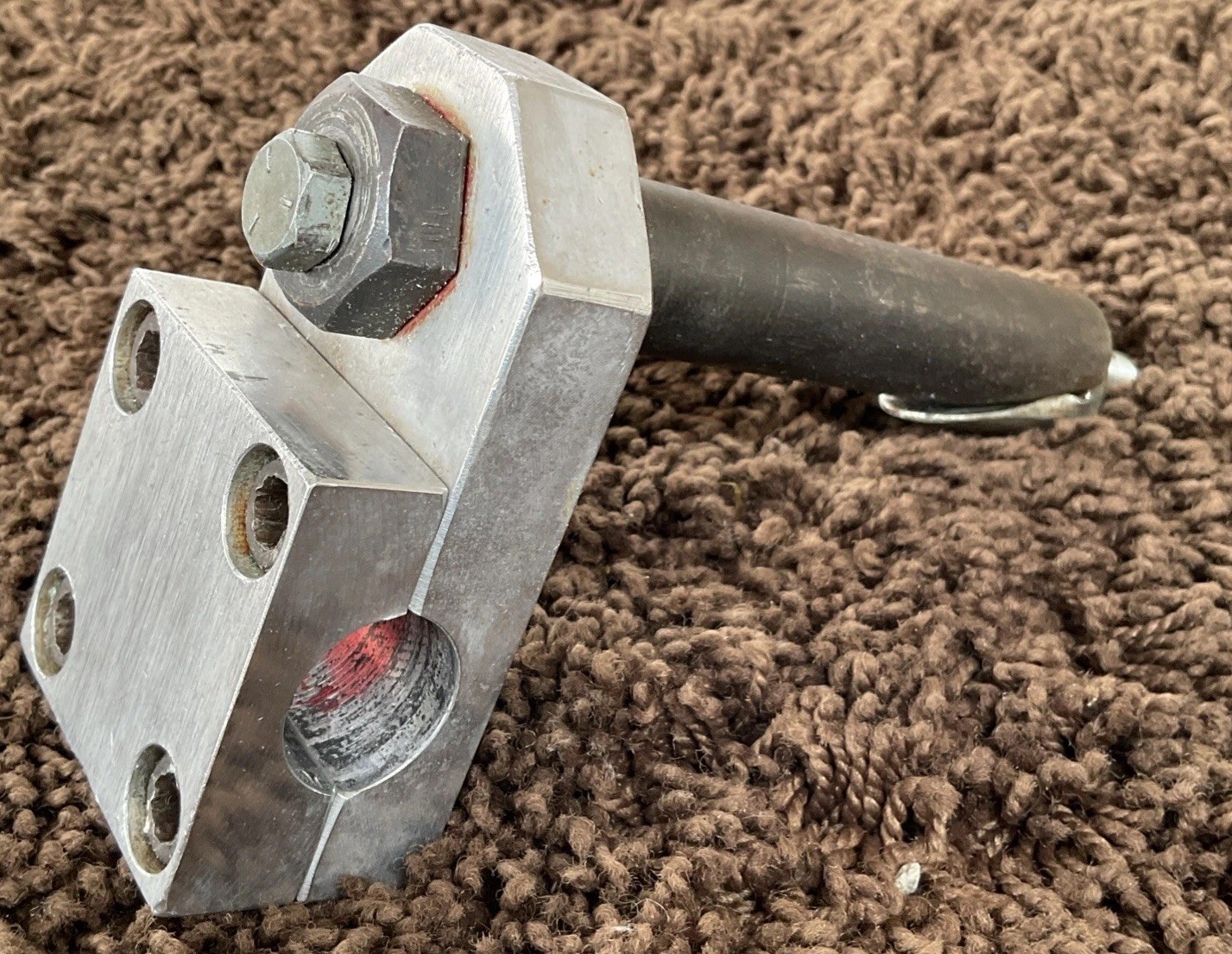 EARLY UNSTAMPED (1st Gen ) SILVER TUF-NECK BMX STEM