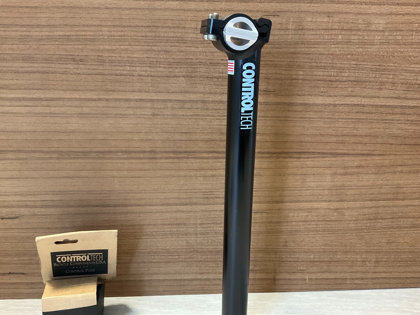 NOS Vintage ControlTech USA AL Seat Post 30.2/350mm Ultra Rare Orig. length blk