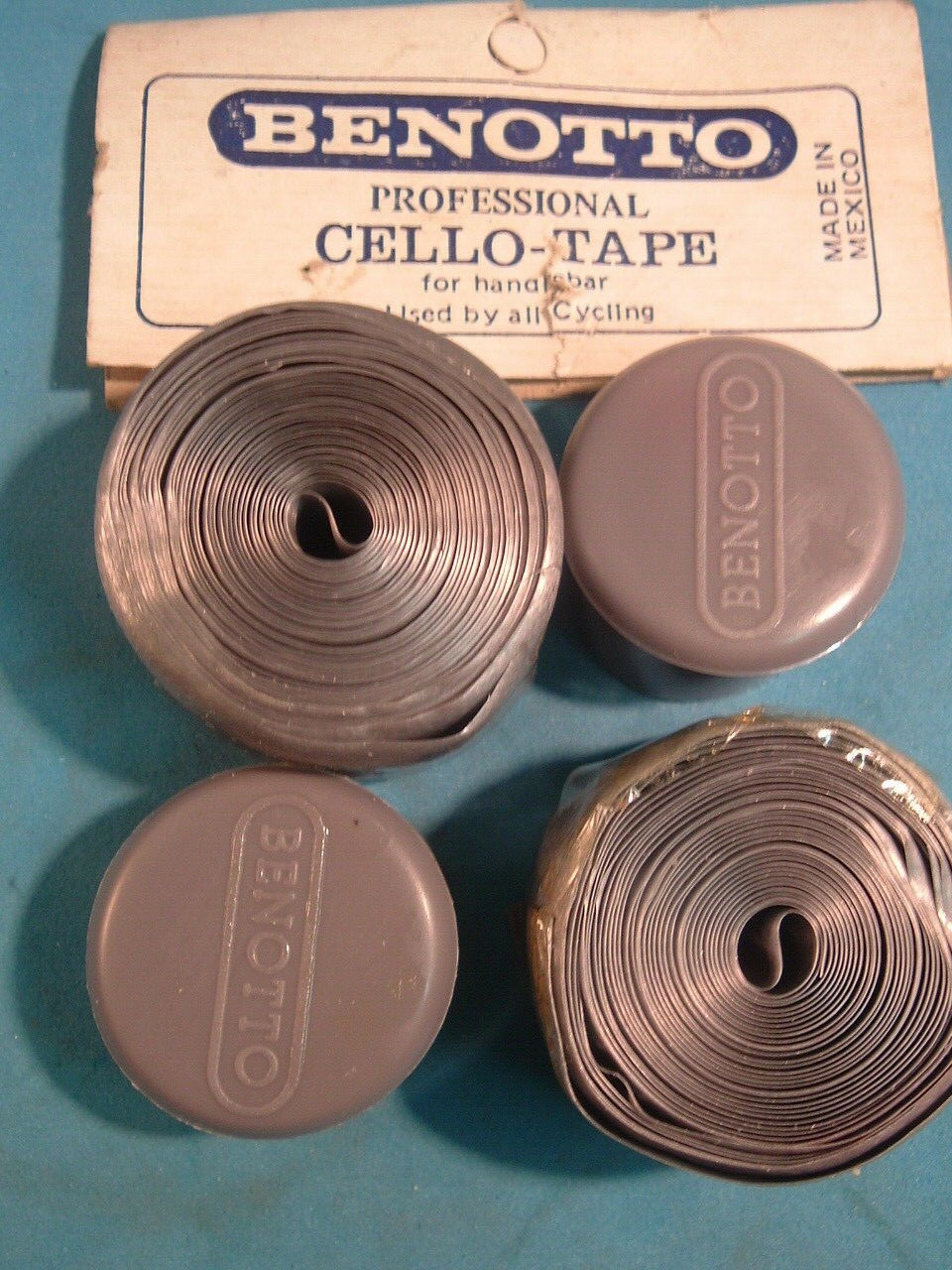 Benotto Grey Smooth Road Handlebar Tape NEW / NOS Vintage-One Pair- NIB