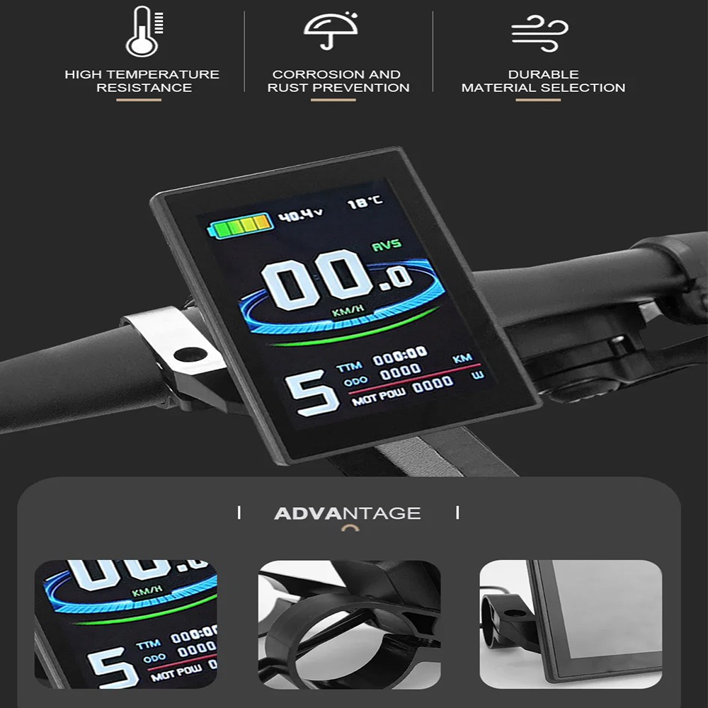 E-bike Bicycle Display KT LCD8SU Color Screen Display Panel SM/WP Connector USB