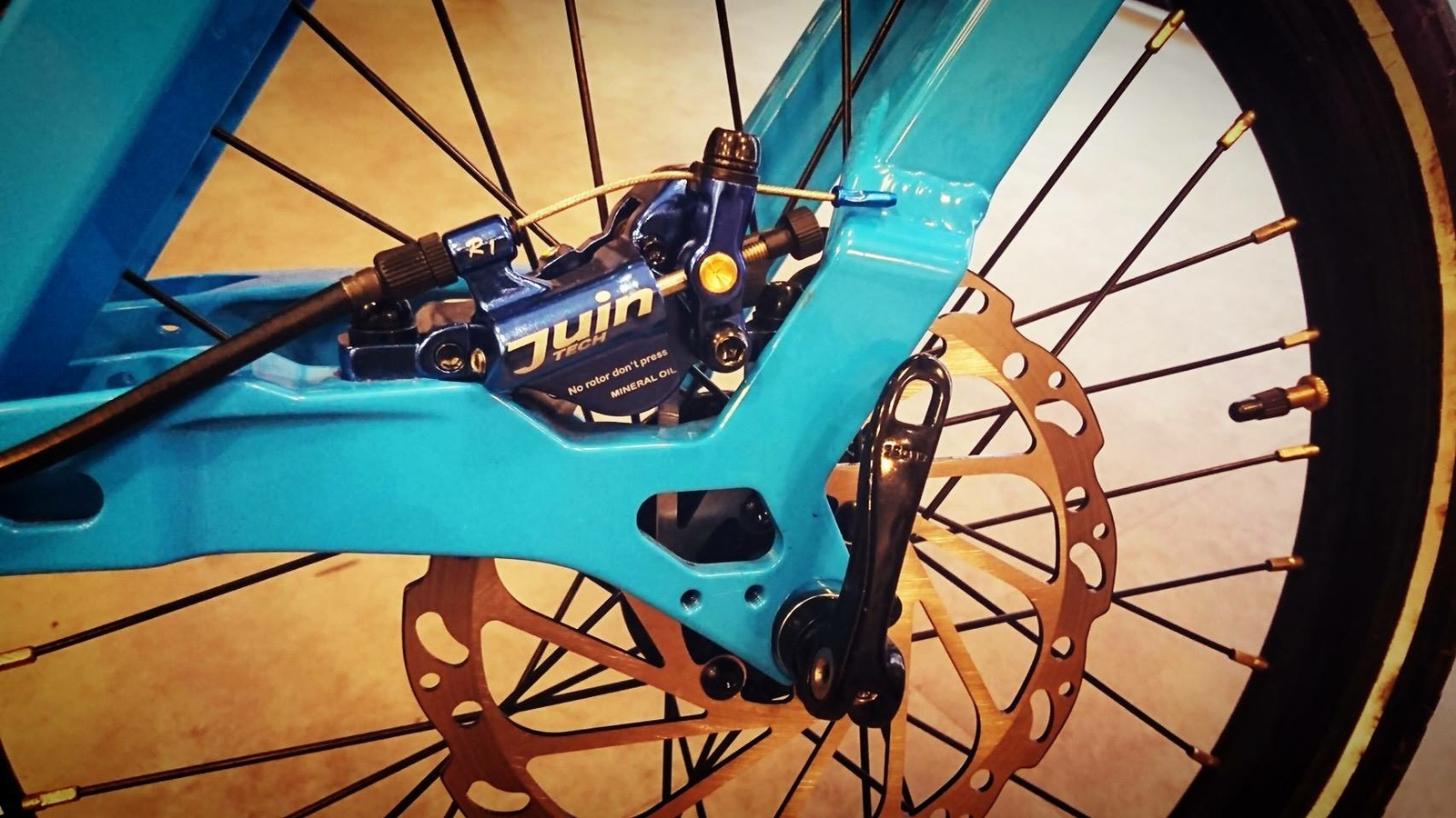 Juin Tech R1 Road Cyclocross Gravel Bike Hydraulic Disc Brake Set Blue