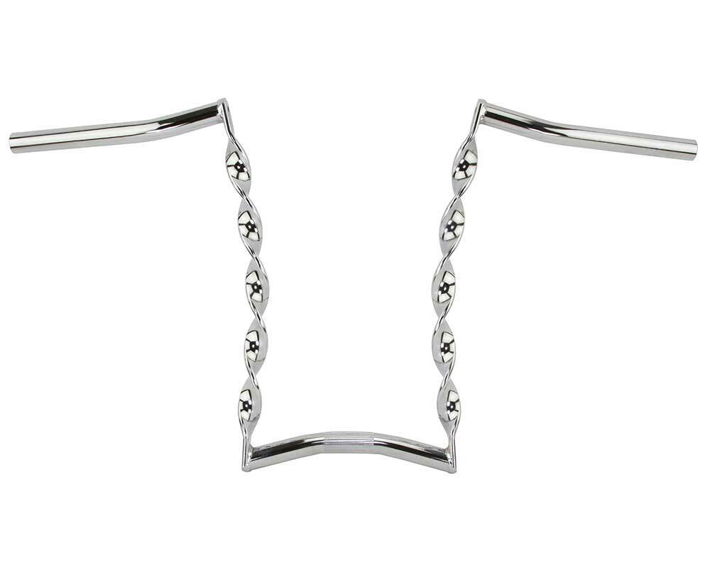 Steel Plated VINTAGE LOWRIDER Bicycle Curved Flat Twisted Handlebar 15″ Rise