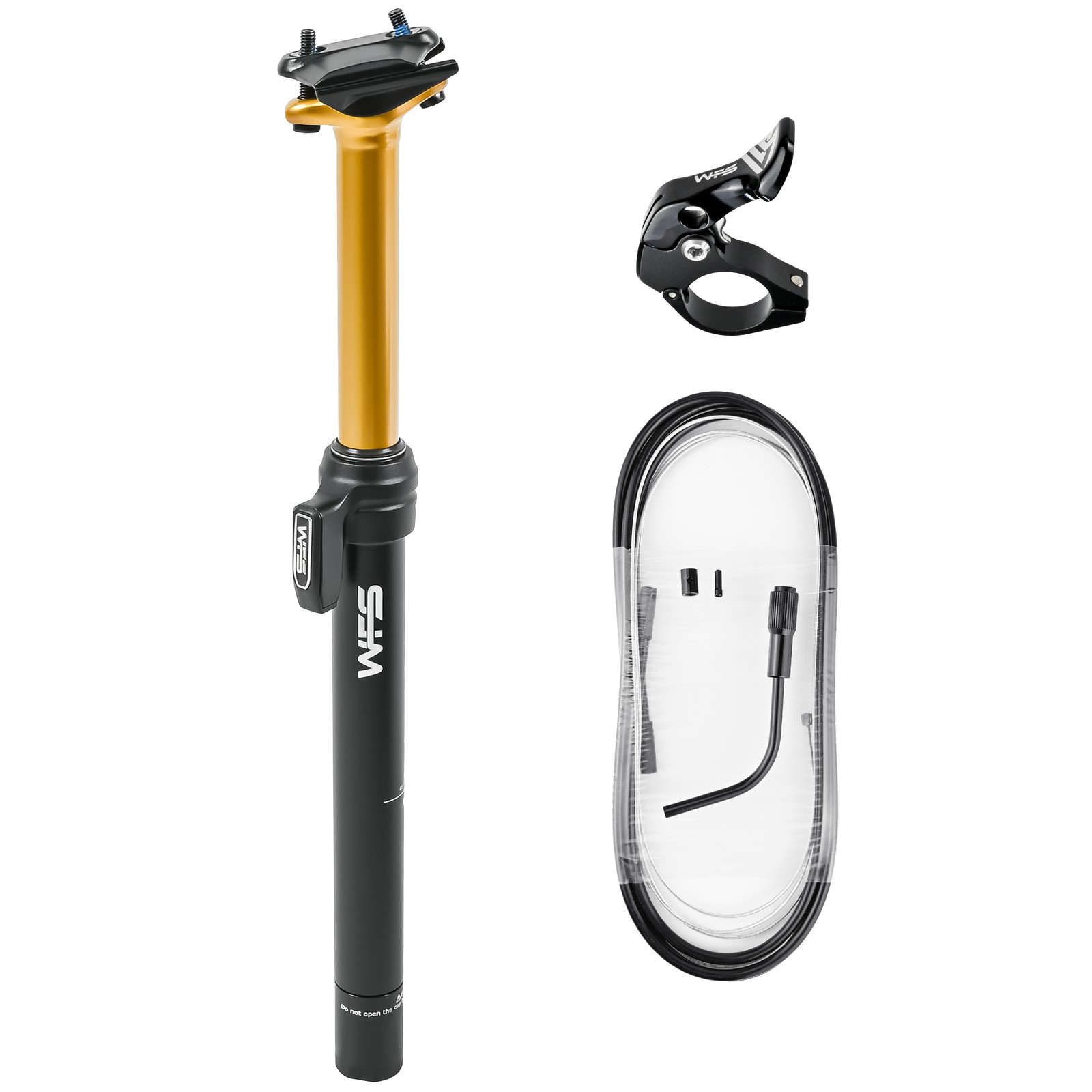 WFS Flex Remote External Dropper Post 27.2X395mm Travel 110mm, Gold