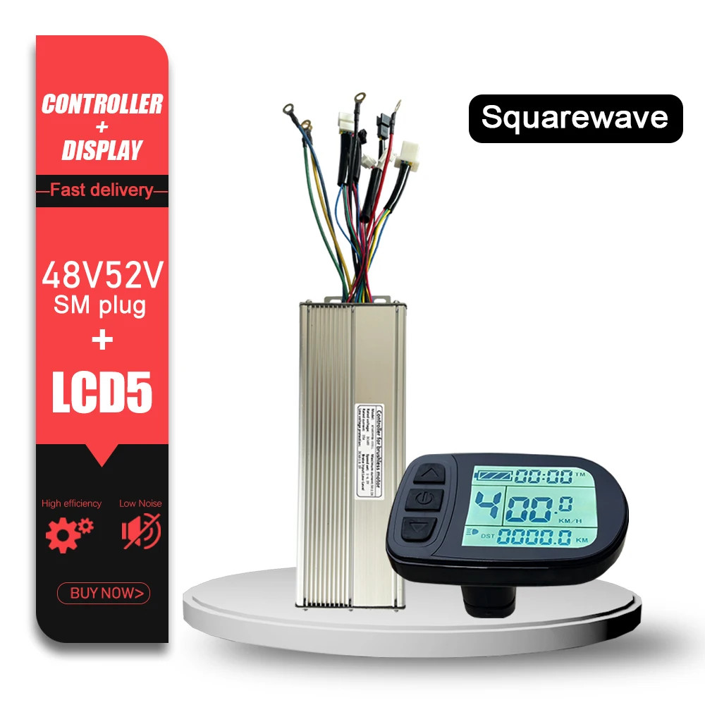 Ebike Controller 48V/52V/72V 50A with Display for 2000W-3000W Tricycle E-Scooter