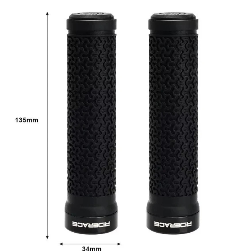 Bicycle Handlebar Grips Double Lock-On Screw Grips MTB City Bike Black