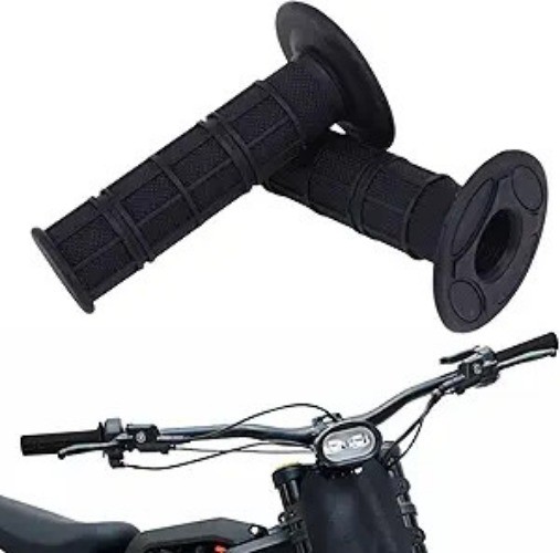 Dirt Bike Handlebar Grips 7/8″ Rubber Handle Grip Universal for E Color: black