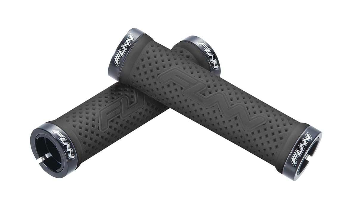 Funn Combat II Mountain Bike Handlebar Grips with Double Lock on 30 mm, Black