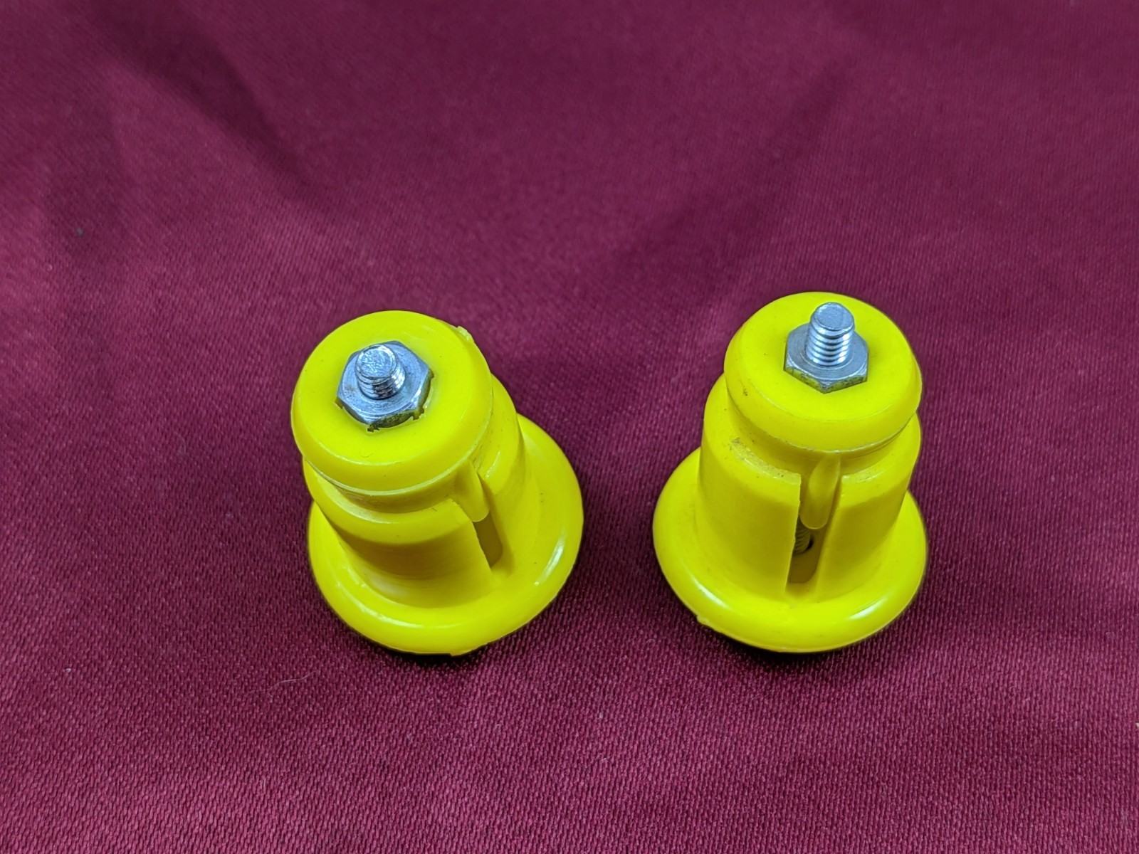 Mil Reno Yellow Expansion Handlebar End Plugs VIntage PAIR
